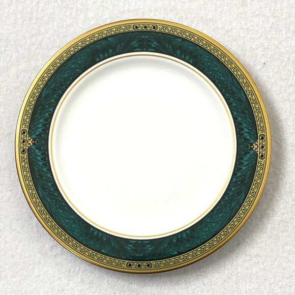 Lenox Classic Modern Dinner Salad Bread & Butter Plates Gold Green Marble Trim - Picture 10 of 12
